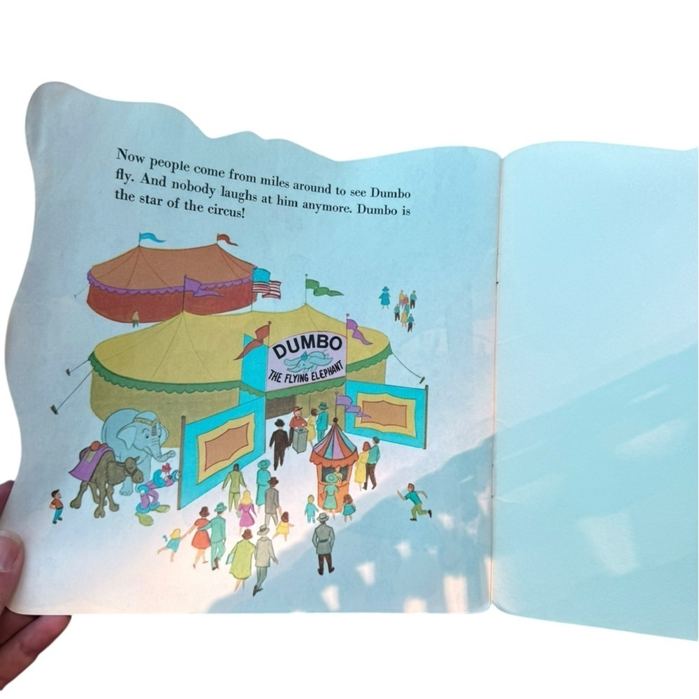 VTG DISNEY DUMBO paperback book with Colorful Balloons picture book elephant - Picture 5 of 7